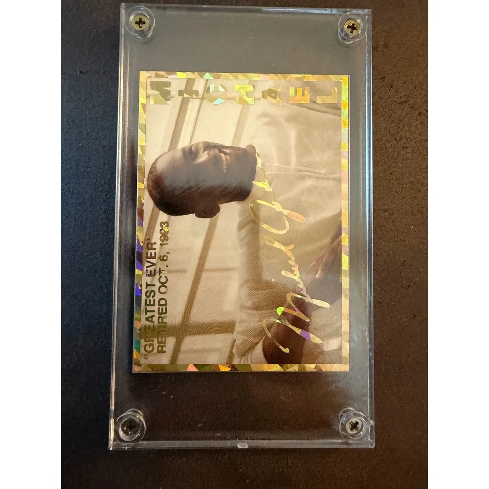 Michael Jordan 1993 Retirement Commemorative Card Sports Edition Gold Prism